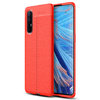 Flexi Slim Litchi Texture Case for Oppo Find X2 Neo - Red Stitch