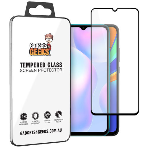 Full Coverage Tempered Glass Screen Protector for Xiaomi Redmi 9A / 9C (Black)