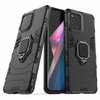Slim Armour Tough Shockproof Case / Ring Holder Stand for Oppo Find X3 Pro - Black