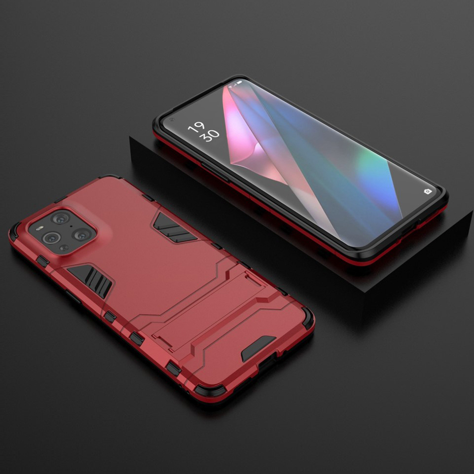 Oppo Find X3 Pro Case Slim Armour Tough Case & Stand for Oppo Find X3 Pro (Red)