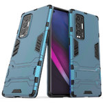 Slim Armour Tough Shockproof Case & Stand for Oppo Find X3 Neo - Blue