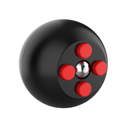 Fidget Ball (2-Pack) Anti-Stress / Anxiety Reliever - Black (Red)