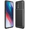 Flexi Slim Carbon Fibre Case for Oppo Find X3 Lite - Black (Pattern)