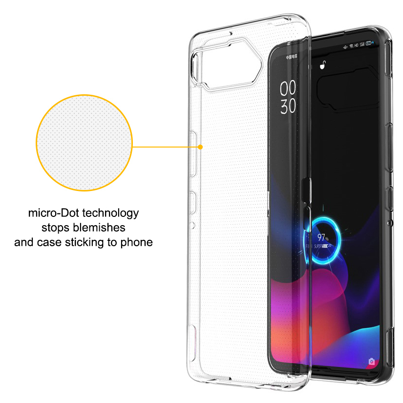 Flexi Slim Gel Case for Asus ROG Phone 5 - Clear (Gloss Grip)