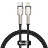 Baseus Cafule Metal (20W) USB Type-C to Lightning Cable (25cm) for iPhone / iPad - Black