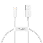 Baseus (2.4A) Short Lightning Charging Cable (25cm) for iPhone / iPad - White