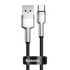 Baseus Cafule Metal (40W) USB-A to Type-C Charging Cable (25cm) for Phone / Tablet - Black