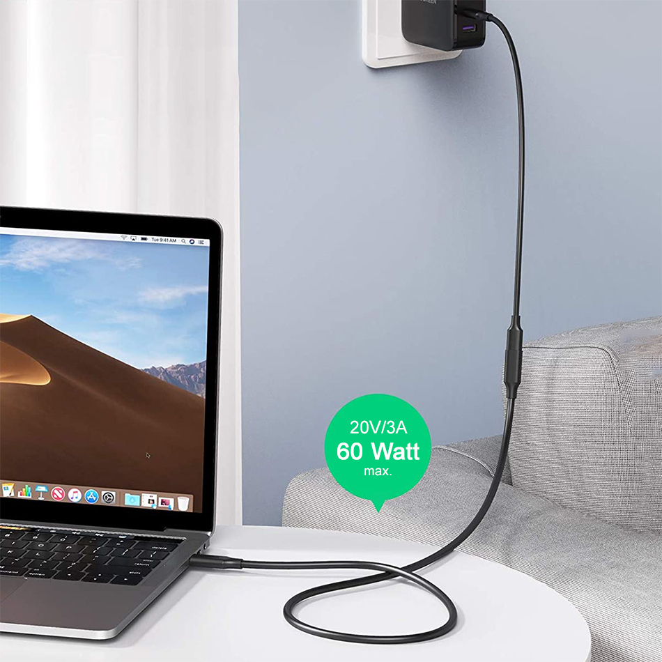 (60W) USB Type-C (Male to Female) Extension Cable (50cm) for Phone / Tablet / Laptop