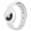 Enkay Silicone Wrist Band Holder / Pin & Tuck Strap Case for Apple AirTag - White