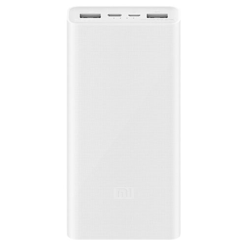 Xiaomi 20000mAh Mi Power Bank 3 / (18W) 3-Port USB Type-C Charger - White