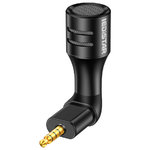 Mini Microphone to 3.5mm Aux Connector / Audio Recording Adapter for Phone / Tablet