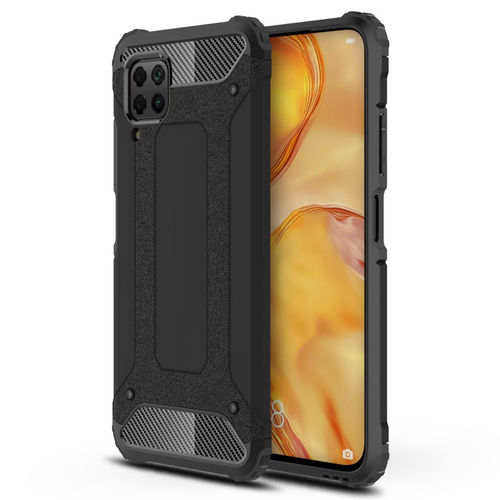 Military Defender Tough Shockproof Case for Huawei Nova 7i - Black