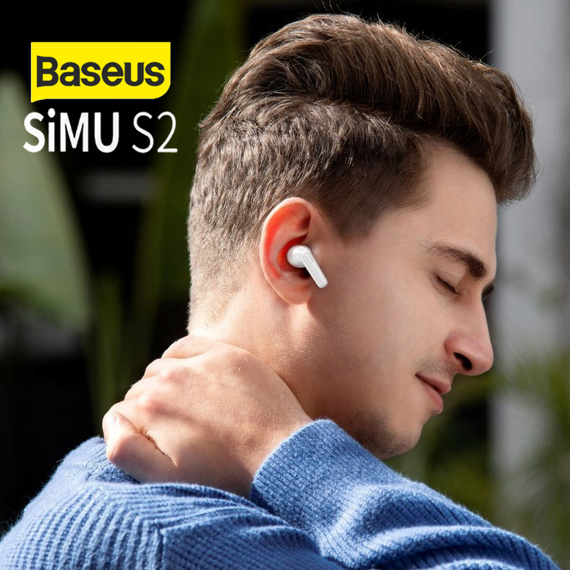 Baseus Simu S2 TWS Noise Cancelling Bluetooth Wireless Earphones