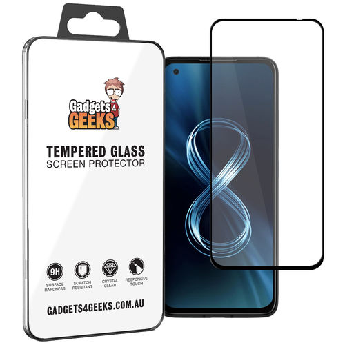 Full Coverage Tempered Glass Screen Protector for Asus Zenfone 8 (Black)
