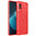 Flexi Slim Litchi Texture Case for Vivo X60 Pro - Red Stitch