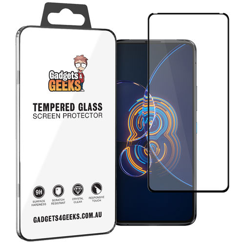 Full Coverage Tempered Glass Screen Protector for Asus Zenfone 8 Flip (Black)