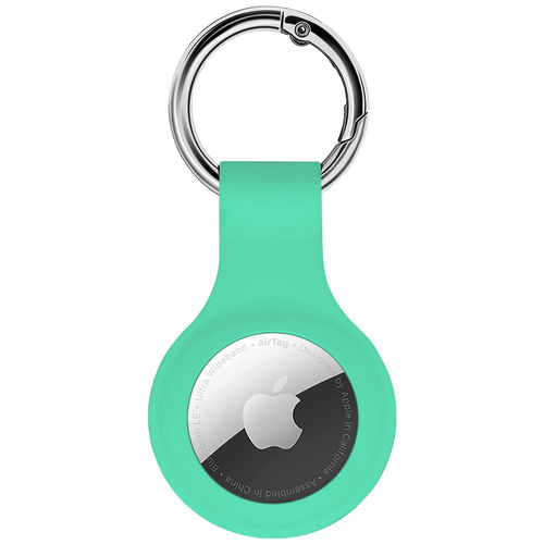 Silicone Protective Cover / Keyring Holder / Hanging Buckle for Apple AirTag - Green