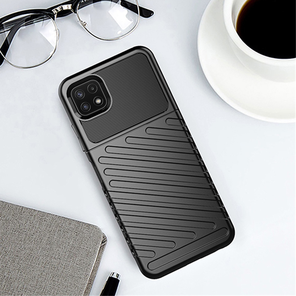 Flexi Thunder Tough Shockproof Case for Samsung Galaxy A22 5G - Black (Texture)