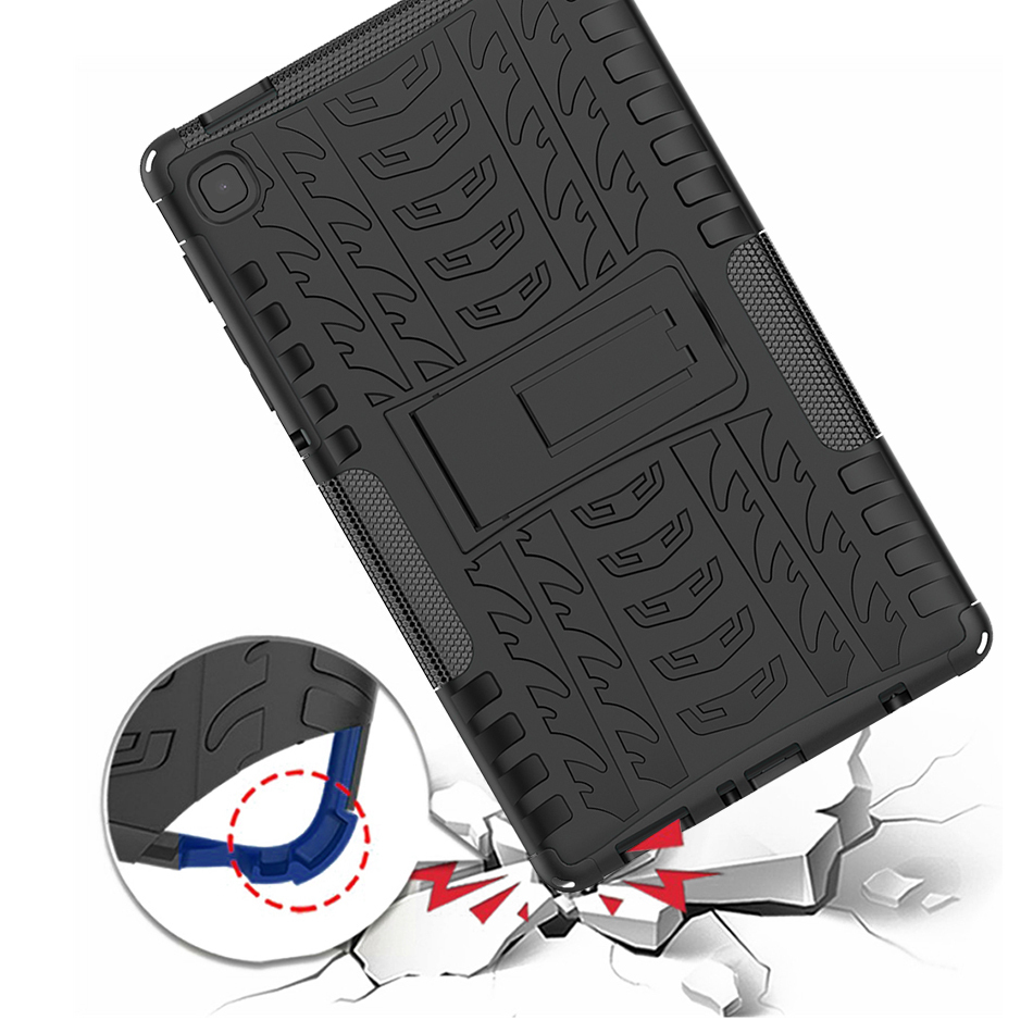 Dual Layer Rugged Tough Shockproof Case & Stand for Samsung Galaxy Tab A7 Lite