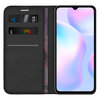 Leather Wallet Case & Card Holder Pouch for Xiaomi Redmi 9A - Black