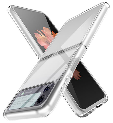 Hybrid Fusion Shockproof Case for Samsung Galaxy Z Flip3 - Clear (Gloss Grip)