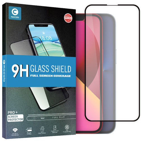 Full Coverage Tempered Glass Screen Protector for Apple iPhone 13 / 13 Pro - Black