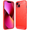 Flexi Slim Carbon Fibre Case for Apple iPhone 13 - Brushed Red