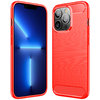 Flexi Slim Carbon Fibre Case for Apple iPhone 13 Pro - Brushed Red
