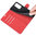 Leather Wallet Case & Card Holder Pouch for Motorola Edge 20 - Red