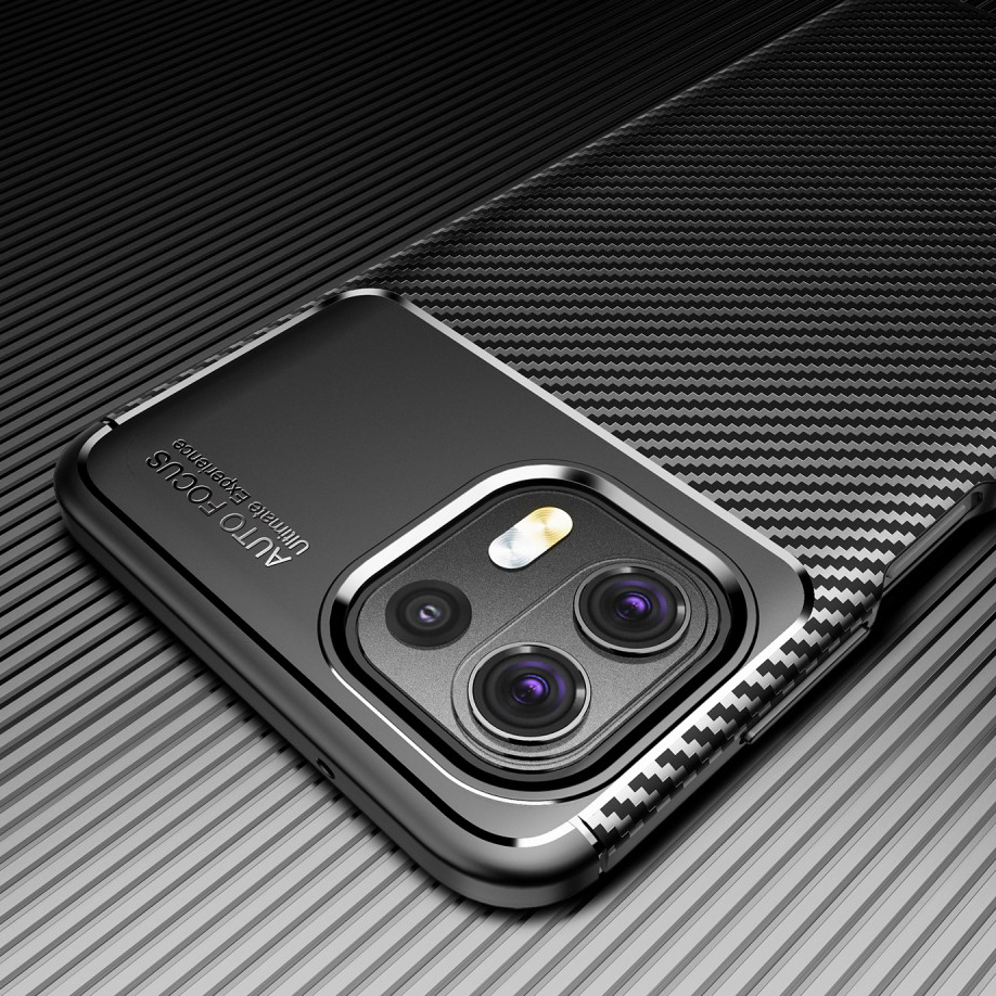 Flexi Slim Carbon Fibre Case for Motorola Edge 20 Fusion (Black)