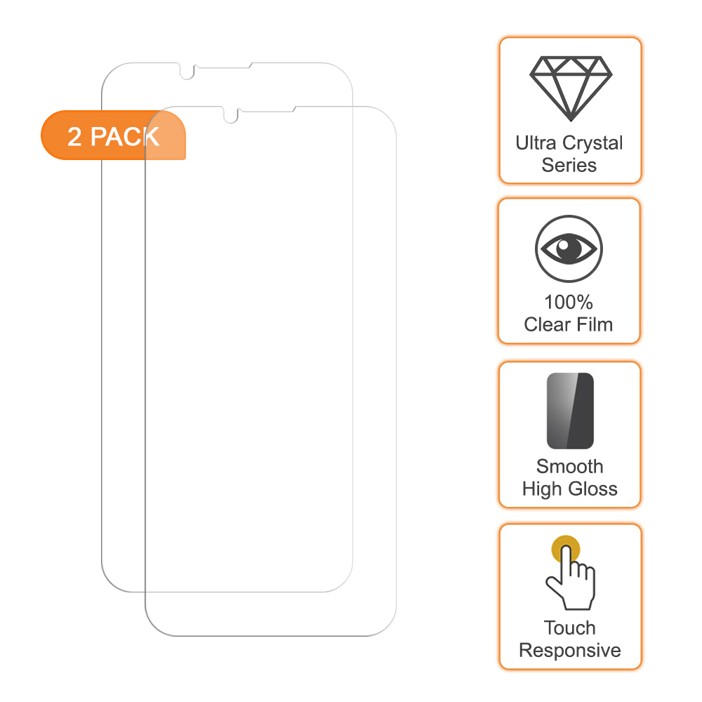 (2-Pack) Clear Film Screen Protector for Apple iPhone 13 Mini