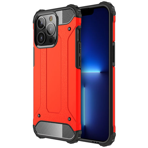 Military Defender Tough Shockproof Case for Apple iPhone 13 Pro - Red
