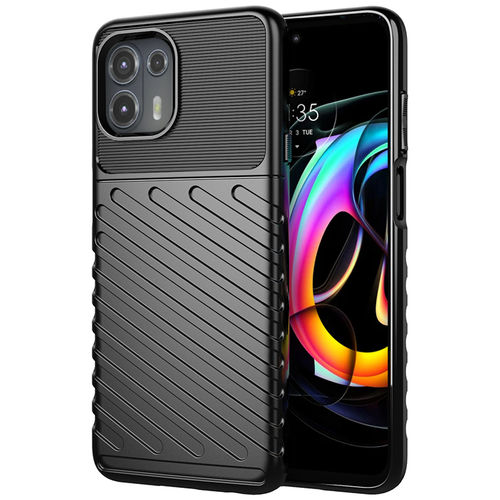 Flexi Thunder Shockproof Case for Motorola Edge 20 Fusion - Black (Texture)