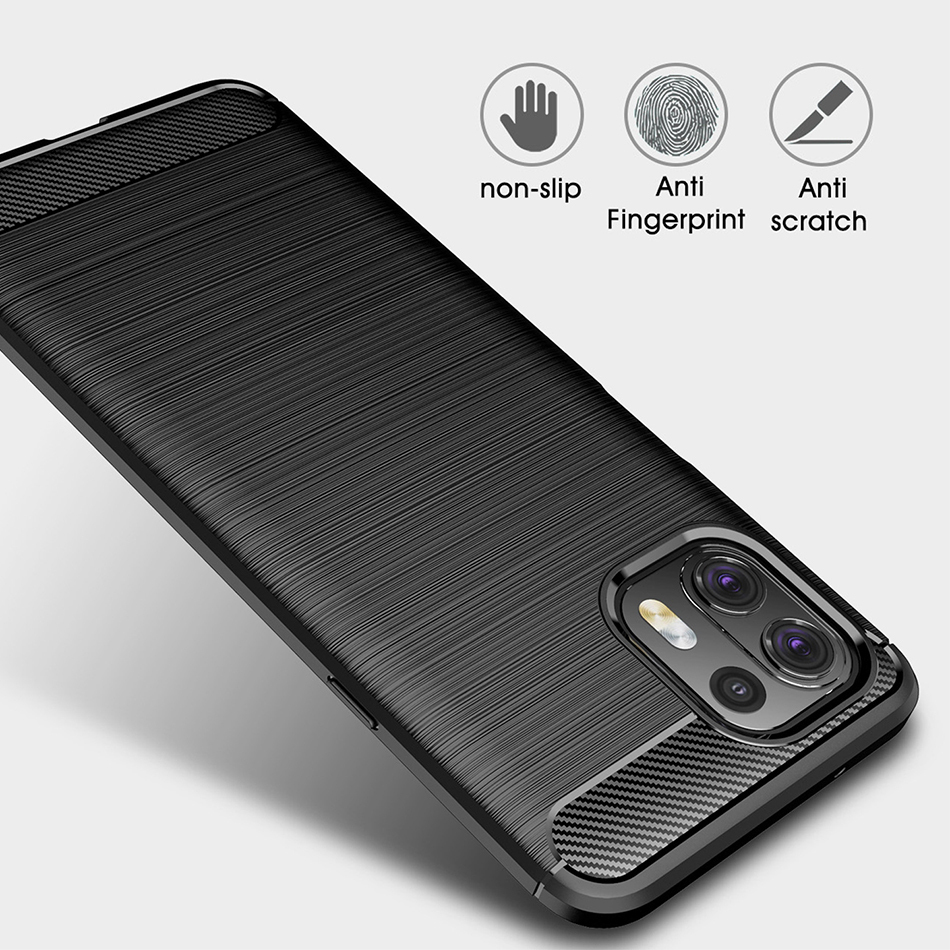 Flexi Slim Carbon Fibre Case for Motorola Edge 20 Fusion (Black)