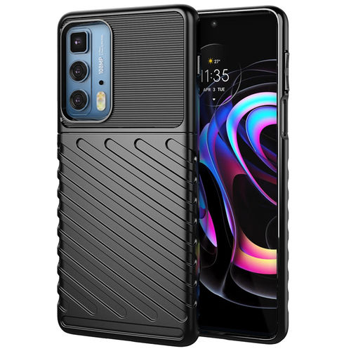 Flexi Thunder Shockproof Case for Motorola Edge 20 Pro - Black (Texture)