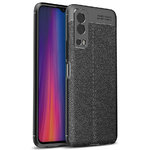 Flexi Slim Litchi Texture Case for Vivo Y52 5G - Black Stitch