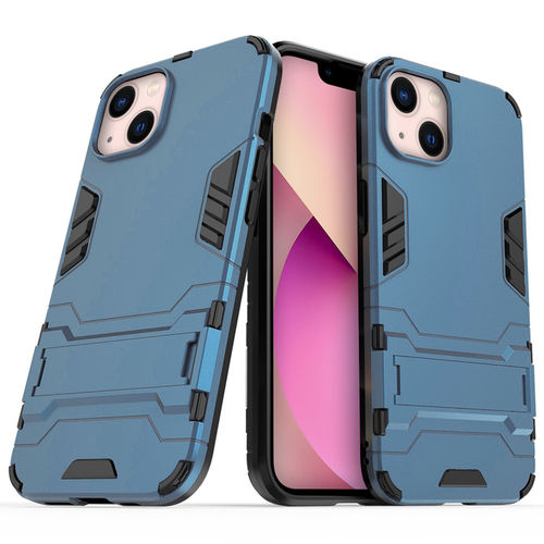 Slim Armour Tough Shockproof Case & Stand for Apple iPhone 13 Mini - Blue