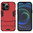 Slim Armour Tough Shockproof Case & Stand for Apple iPhone 13 Pro Max - Red