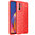 Flexi Slim Litchi Texture Case for Oppo A94 5G - Red Stitch