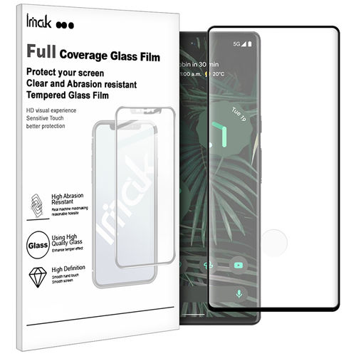 Imak 3D Curved Tempered Glass Screen Protector for Google Pixel 6 Pro - Black