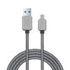 Long Anti-tangle (Nylon Mesh) Type-C to USB 3.0 Data Charging Cable (1.5m) - Grey