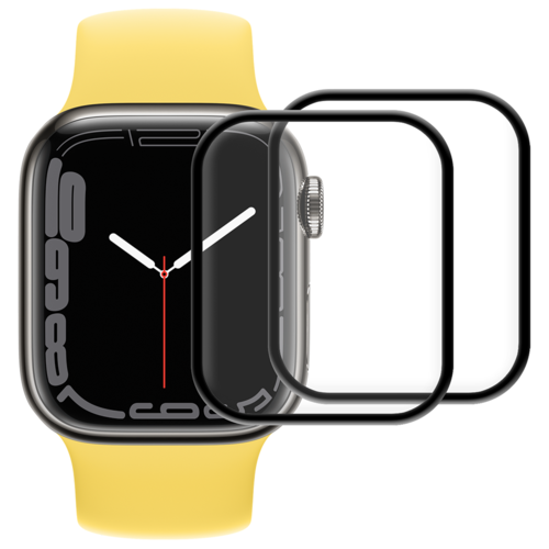 (2-Pack) Full Coverage Screen Protector for Apple Watch 41mm Series 9 / 8 / 7