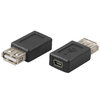 (2-Pack) Mini-USB (Female) to USB 2.0 (Female) OTG Adapter Converter