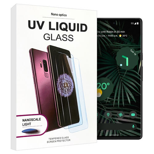 UV Liquid 3D Curved Tempered Glass Screen Protector for Google Pixel 6 Pro