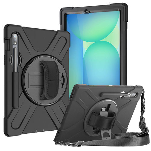 360 Hand Holder / Shoulder Strap / Shockproof Case for Samsung Galaxy Tab S8 / S9 / S9 FE / S10 FE