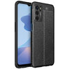 Flexi Slim Litchi Texture Case for Oppo A16s / A54s - Black Stitch