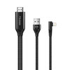 Mcdodo (90 Degree) Lightning to HDMI (4K) HD Adapter TV Cable (2m) for iPhone / iPad - Black