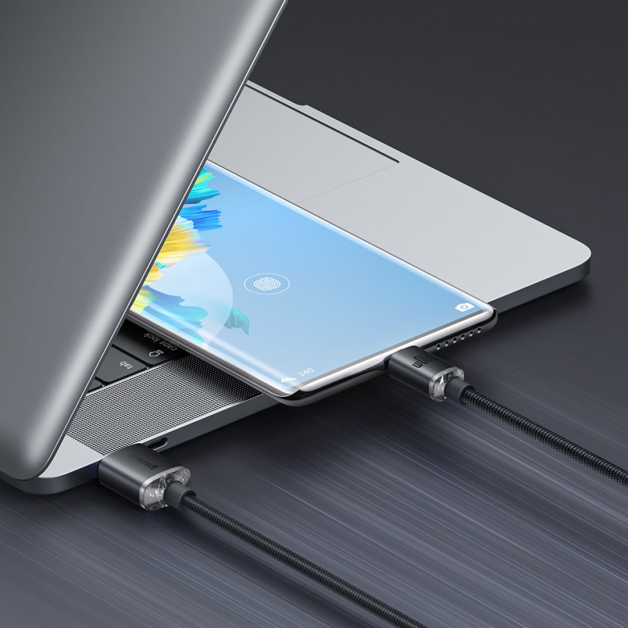 Baseus Crystal Shine (100W) SuperVooc USB-A to Type-C Charging Cable (1.2m)