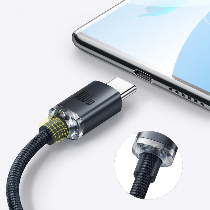 Baseus Crystal Shine 100W USB-A to Type-C Charging Cable (2m)