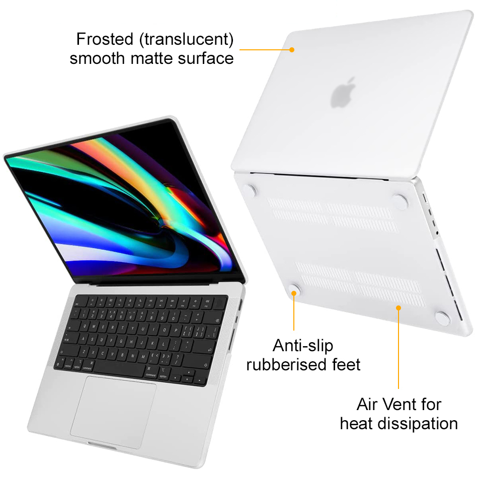 Frosted Hard Shell Case for Apple MacBook Pro (16-inch) 2024 / 2023 / 2021 - White (Matte)